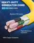 Heavy duty generator cord 6/3 + 8/1 awg cord
