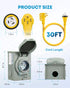 Kohree 50 amp generator cable 30 ft and power inlet box kit product size