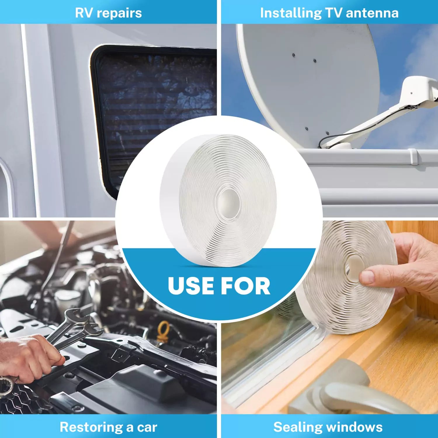 Butyl window tape application