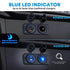 Blue LED indicator cigarette lighter socket to plug