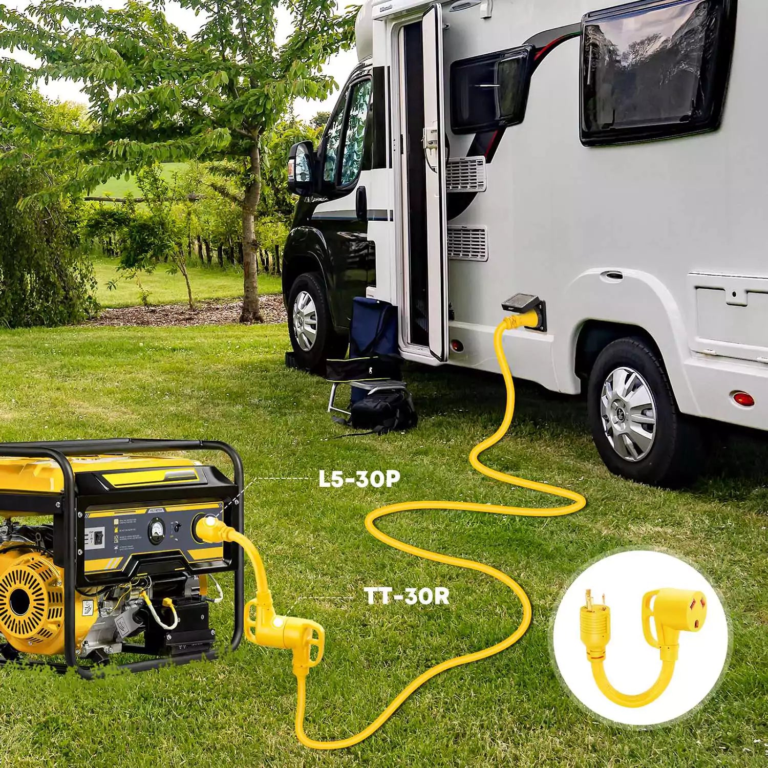 30A L5-30P auf 30A TT-30R Generator-Steckeradapterkabel