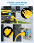 Kohree twist lock generator extension cable 30 amp 25 ft