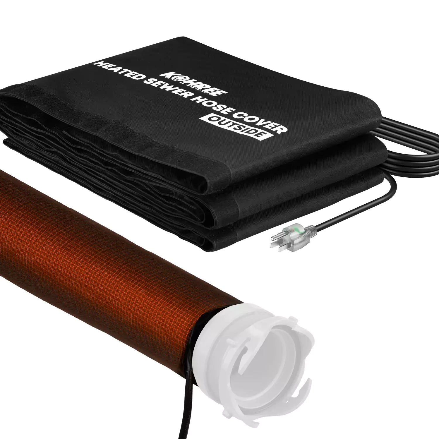 Heated RV Sewer Hose Sleeve, 15ft to 20ft