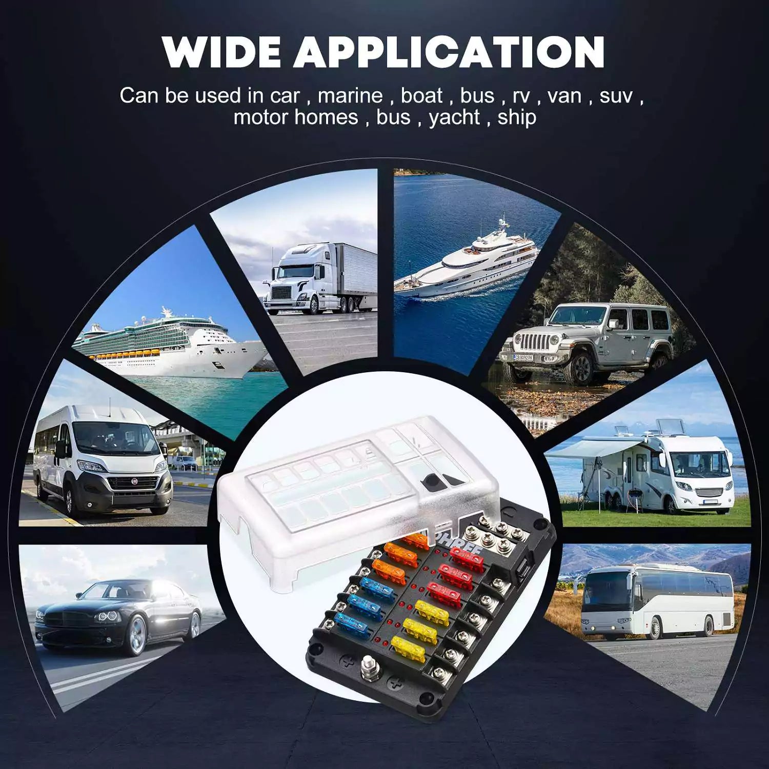 12-V-Sicherungskasten, 12-polig