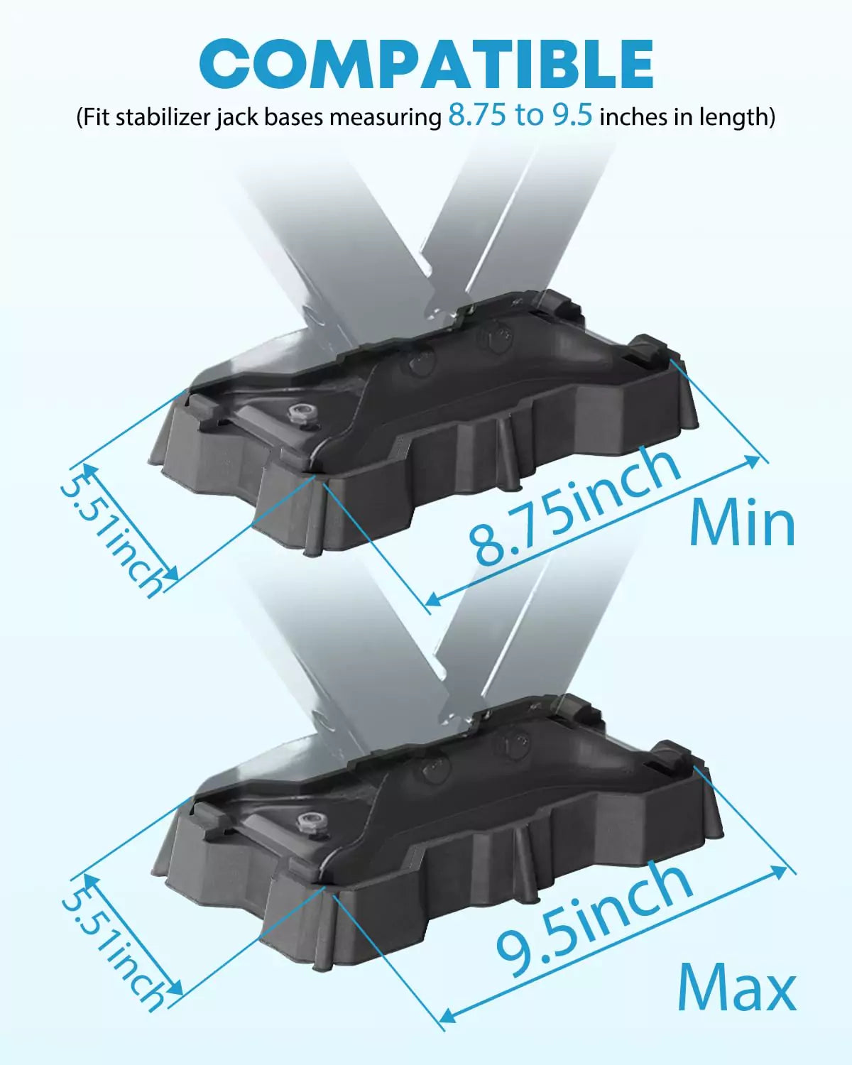 Kohree rv stabilizer jack pads sizes