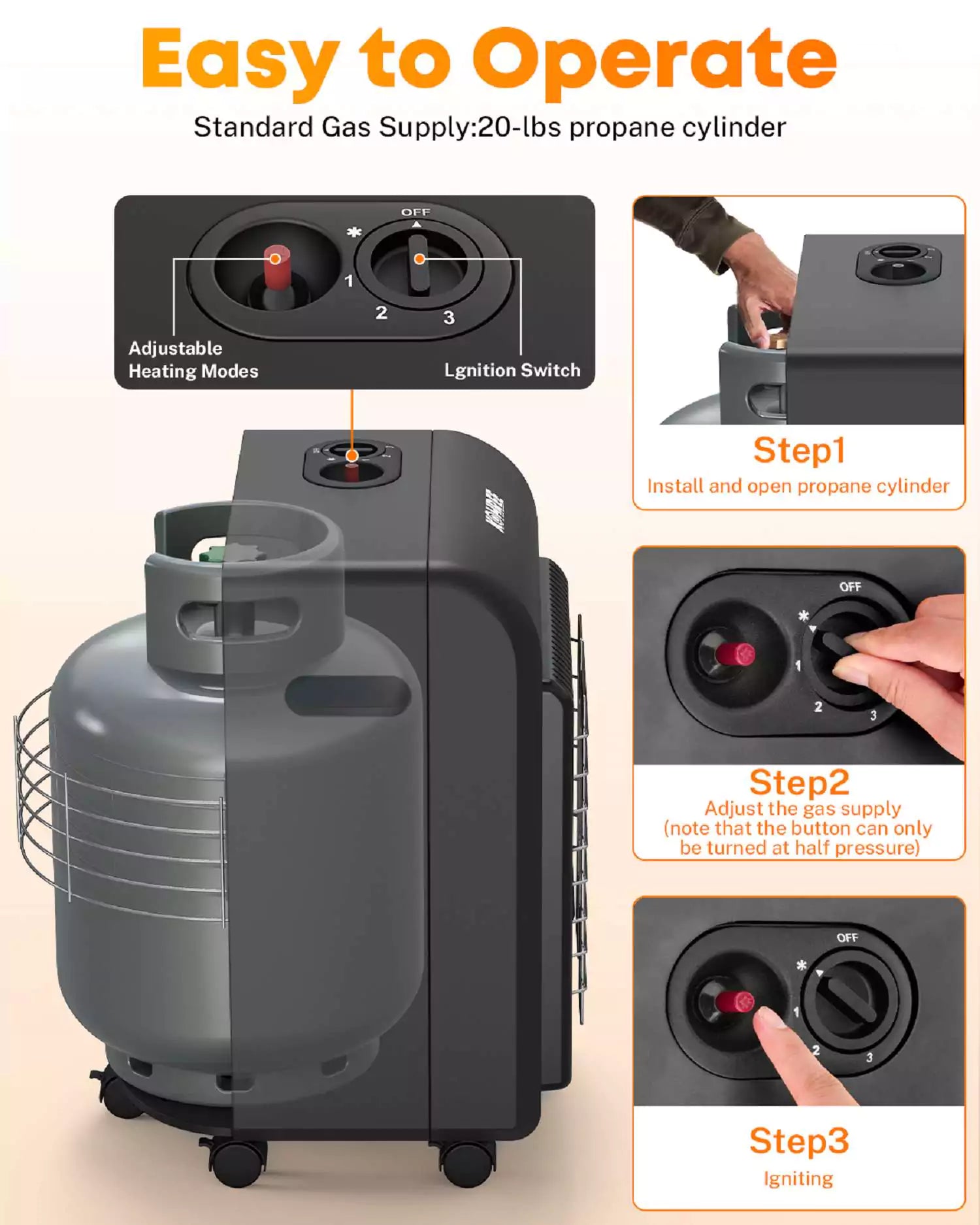 Kohree lp heaters indoor operation