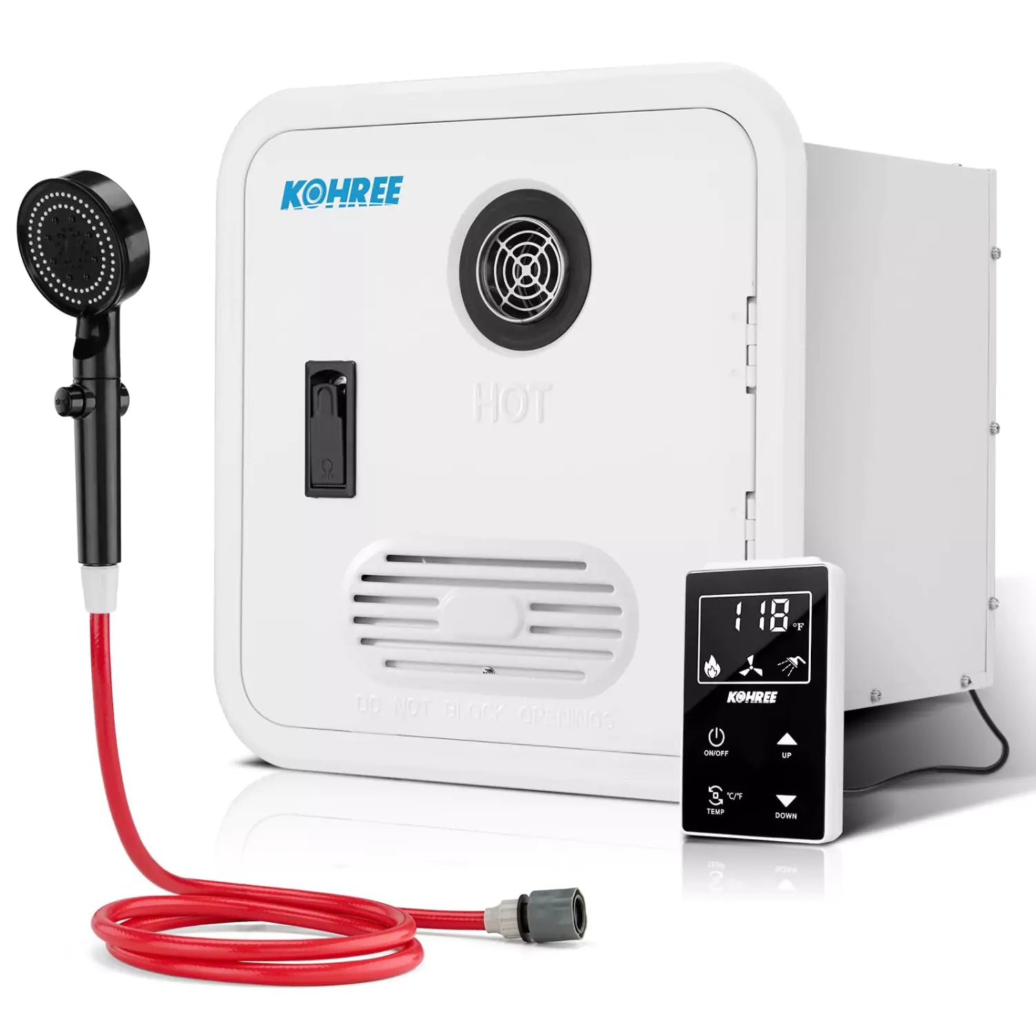 Kohree rv tankless water heater with external shower
