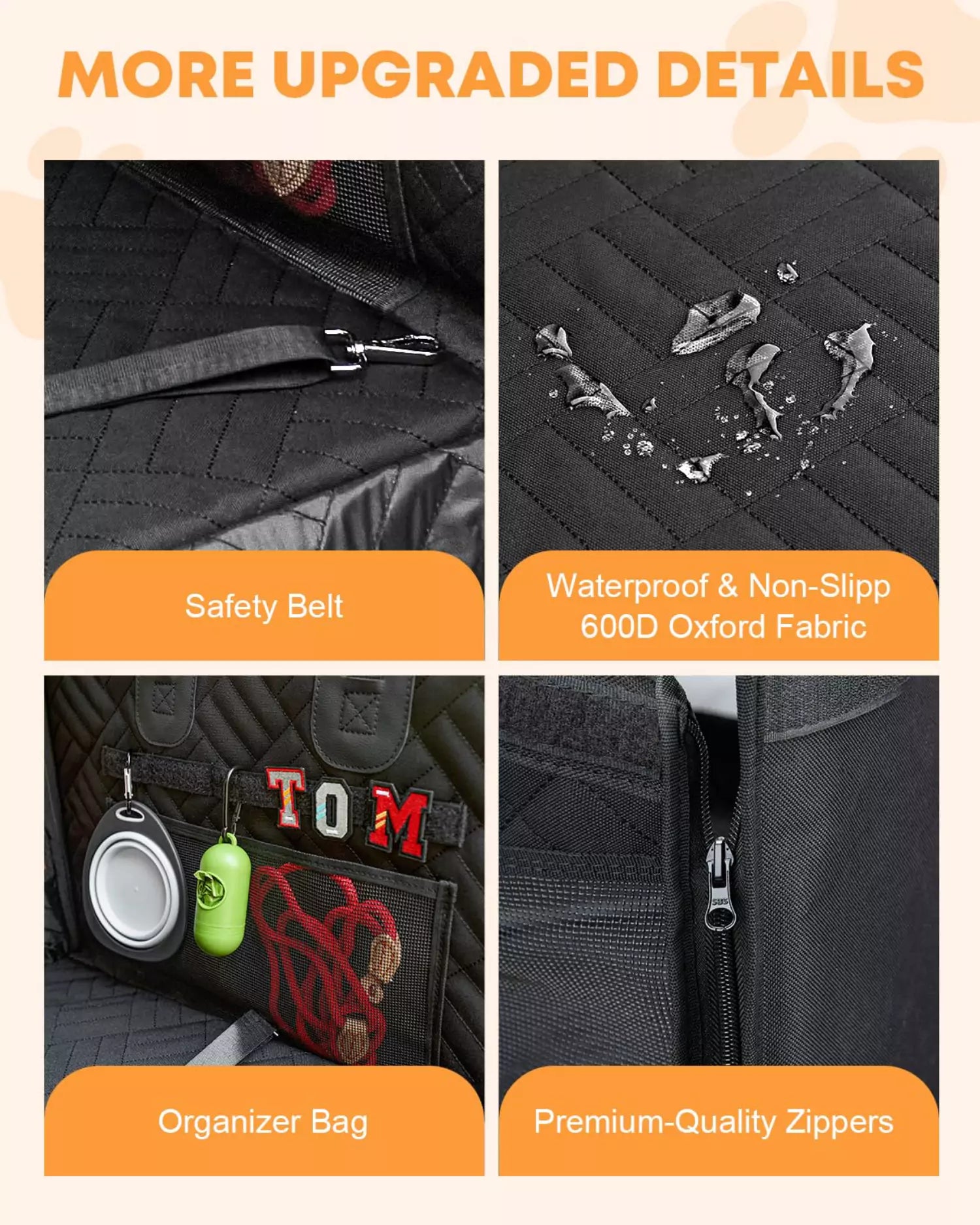 More upgraded details of seat cover dog car single seat