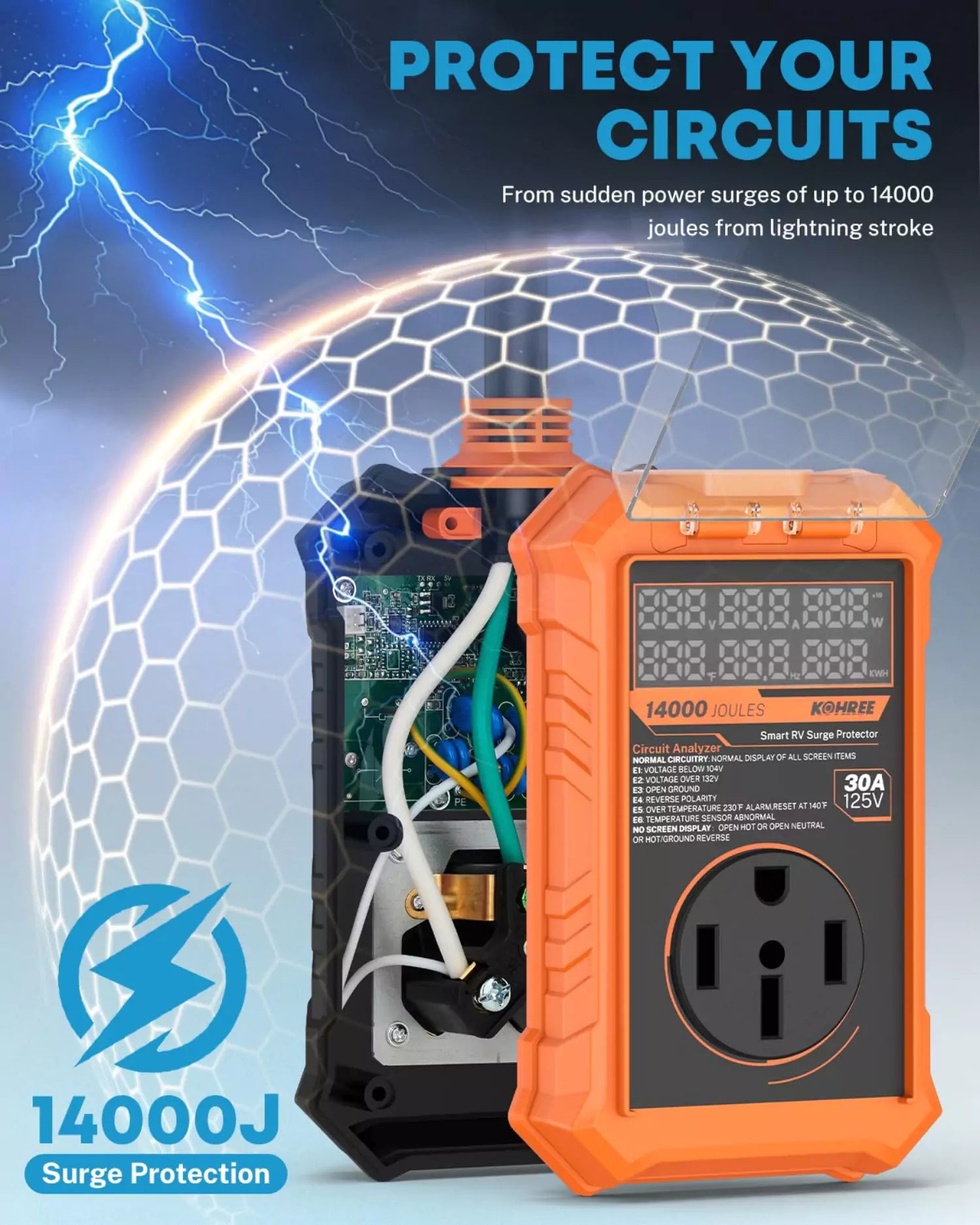 Protect your 30 amp rv circuits with surge protector