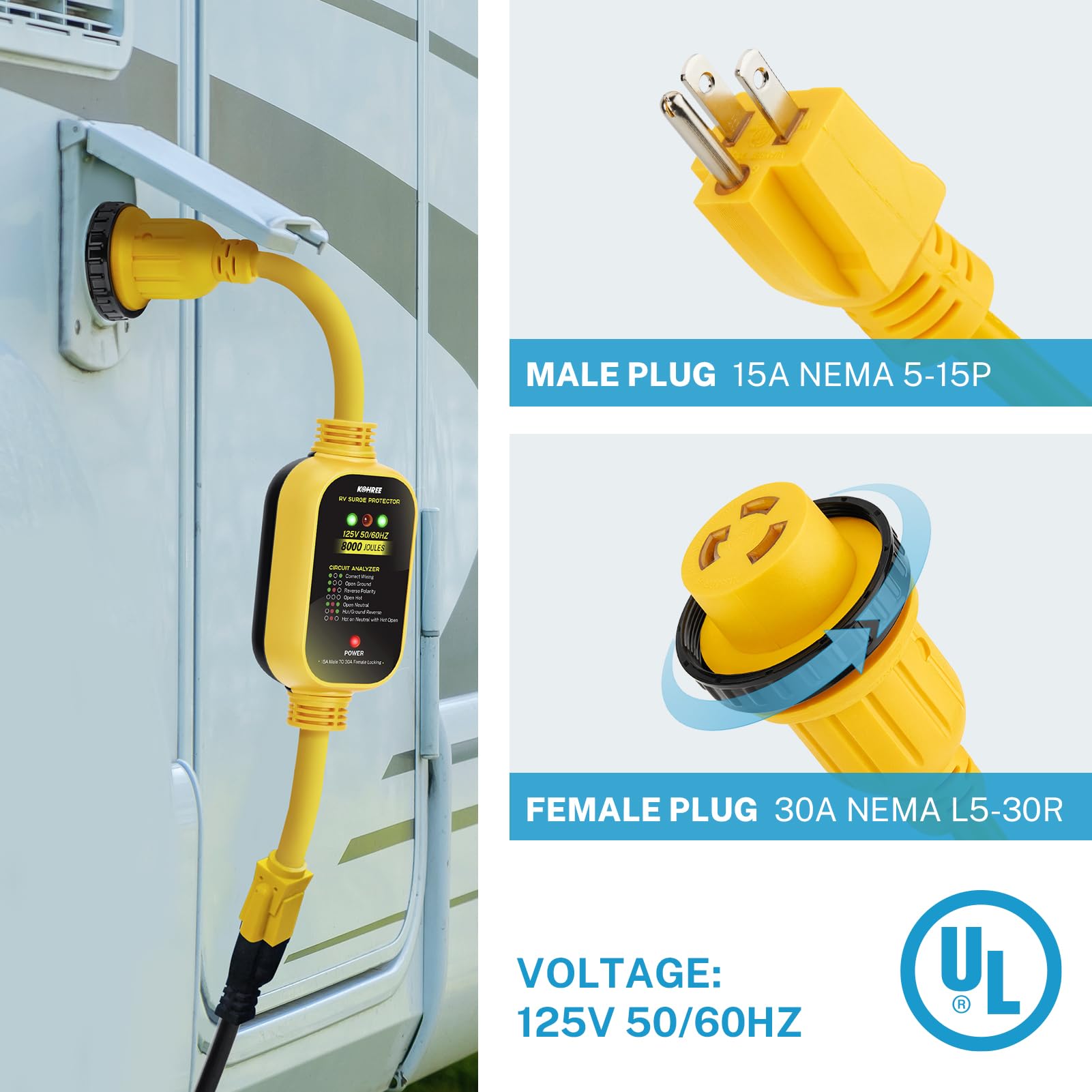 rv power surge protector 30 amp