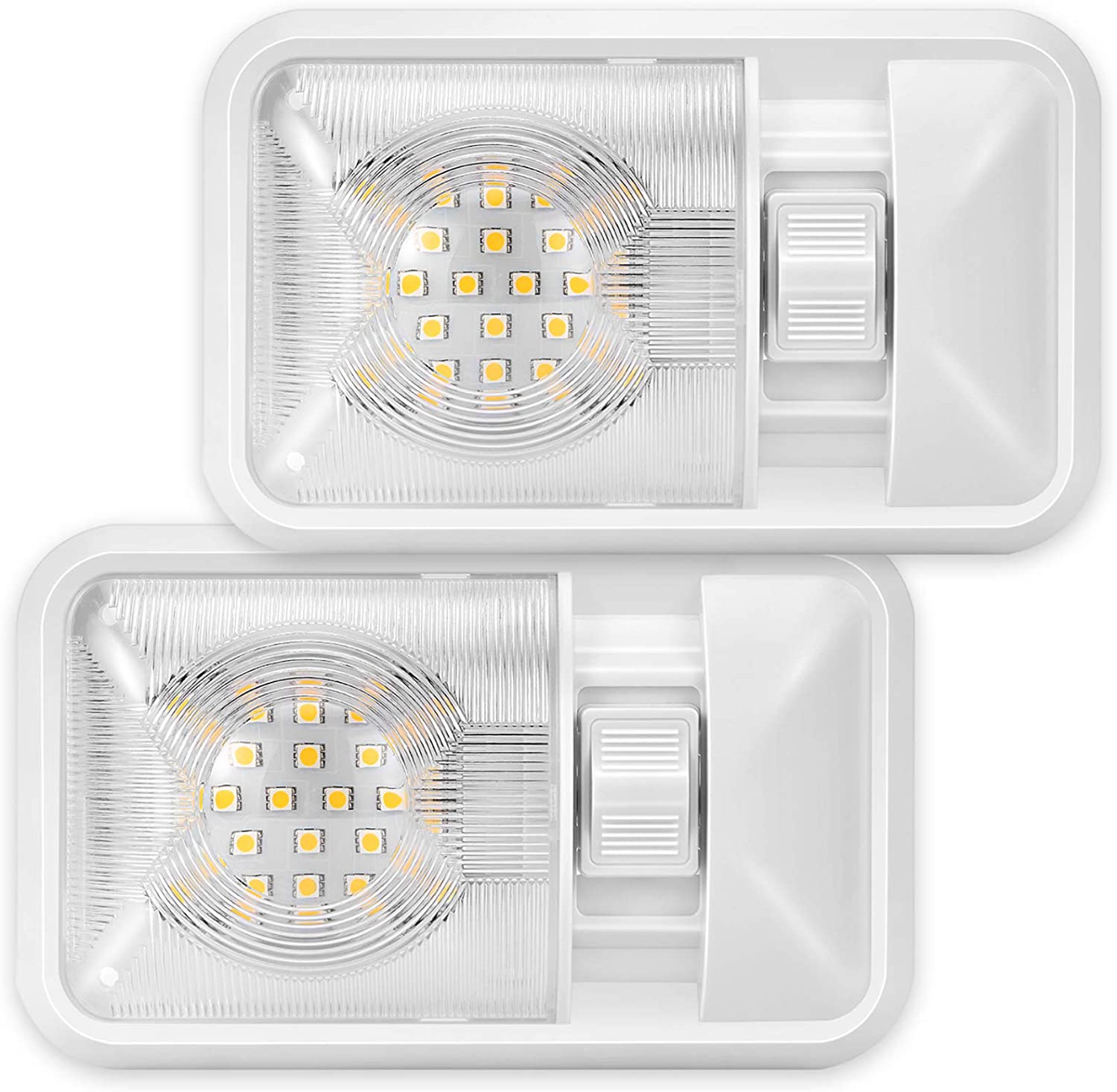 12V Led RV Ceiling Dome Light, 2 Pack