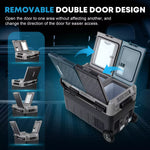 Removable double door design 42 quart rv refrigerator