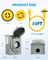 30 amp 30 ft twist lock generator cord and inlet box kit size