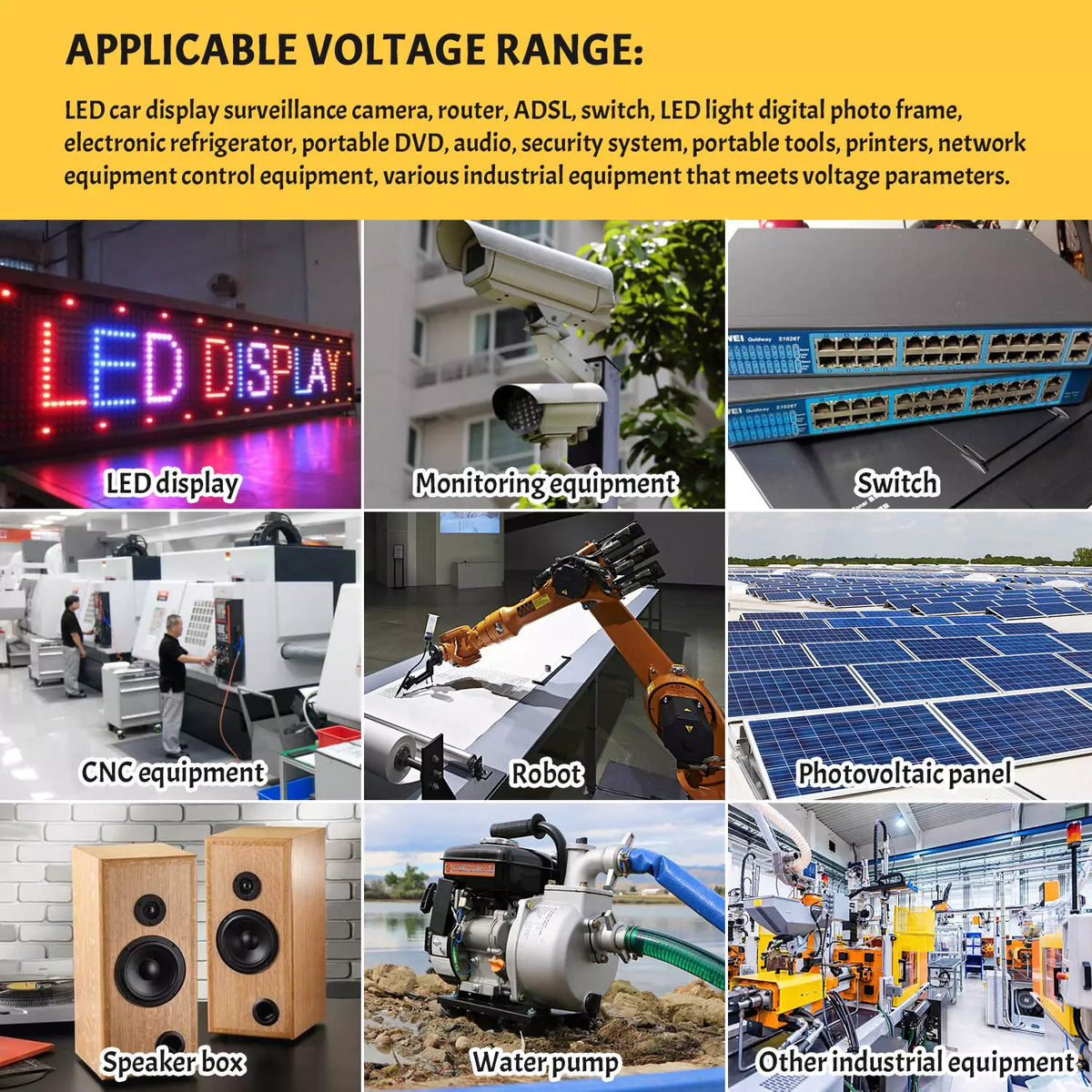 Applicable volage range for 48v dc to 12v converter