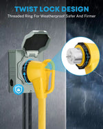 Twist lock design 50 amp generator extension cable