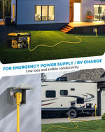 50 amp generator extension cord for emergency power supply and rv charge
