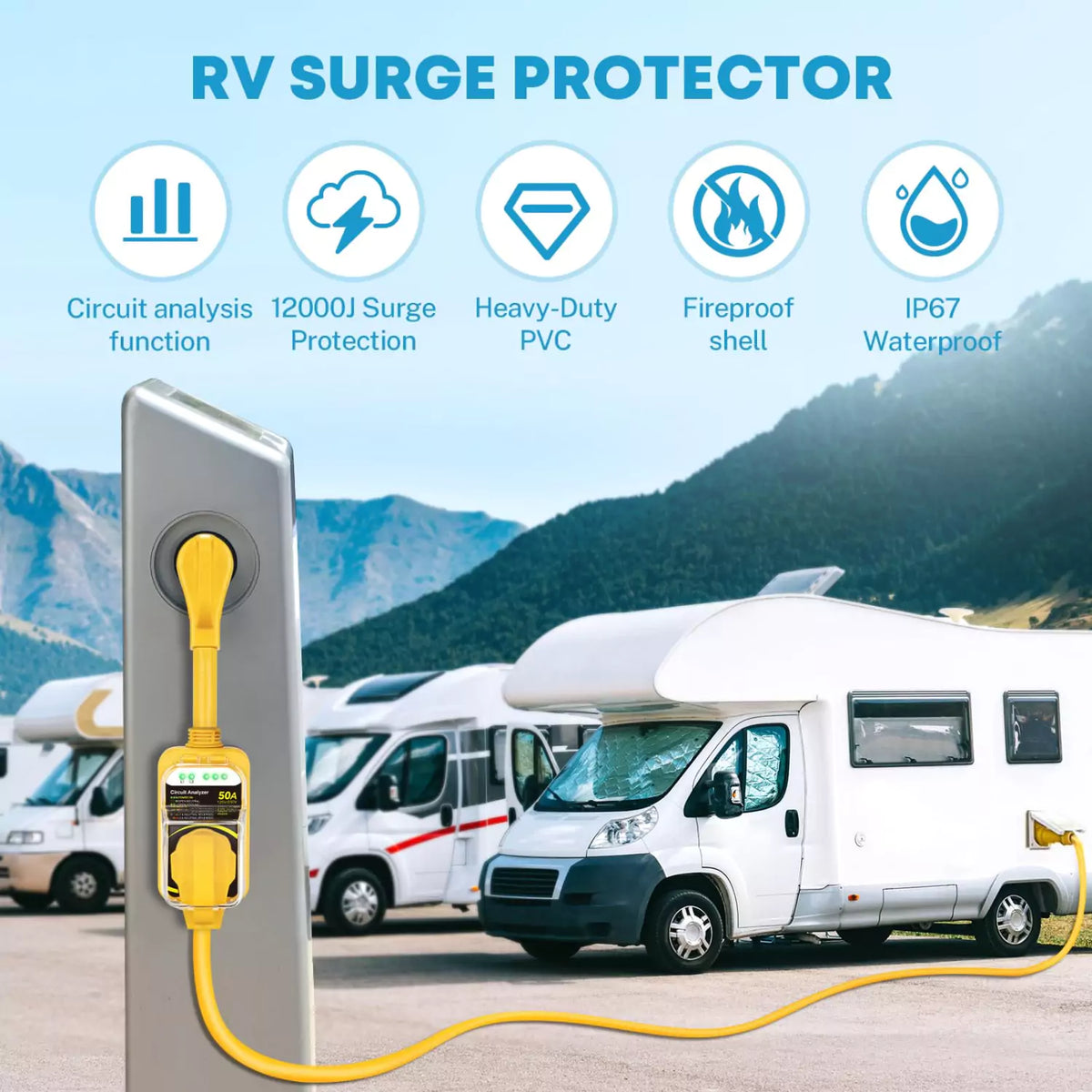 RV surge protector features