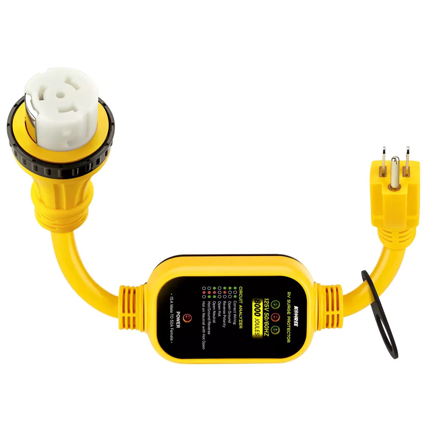 Kohree 50 Amp to 110V RV Adapter with Surge Protection