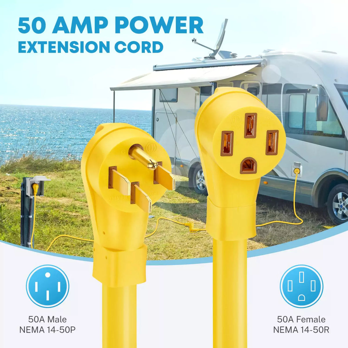50 amp power extension cord for camper