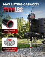 Max lifting capacity 7500 lbs electric tongue jack for rv boat 
