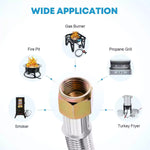 Wide application for 8 feet camper propane tank regulator