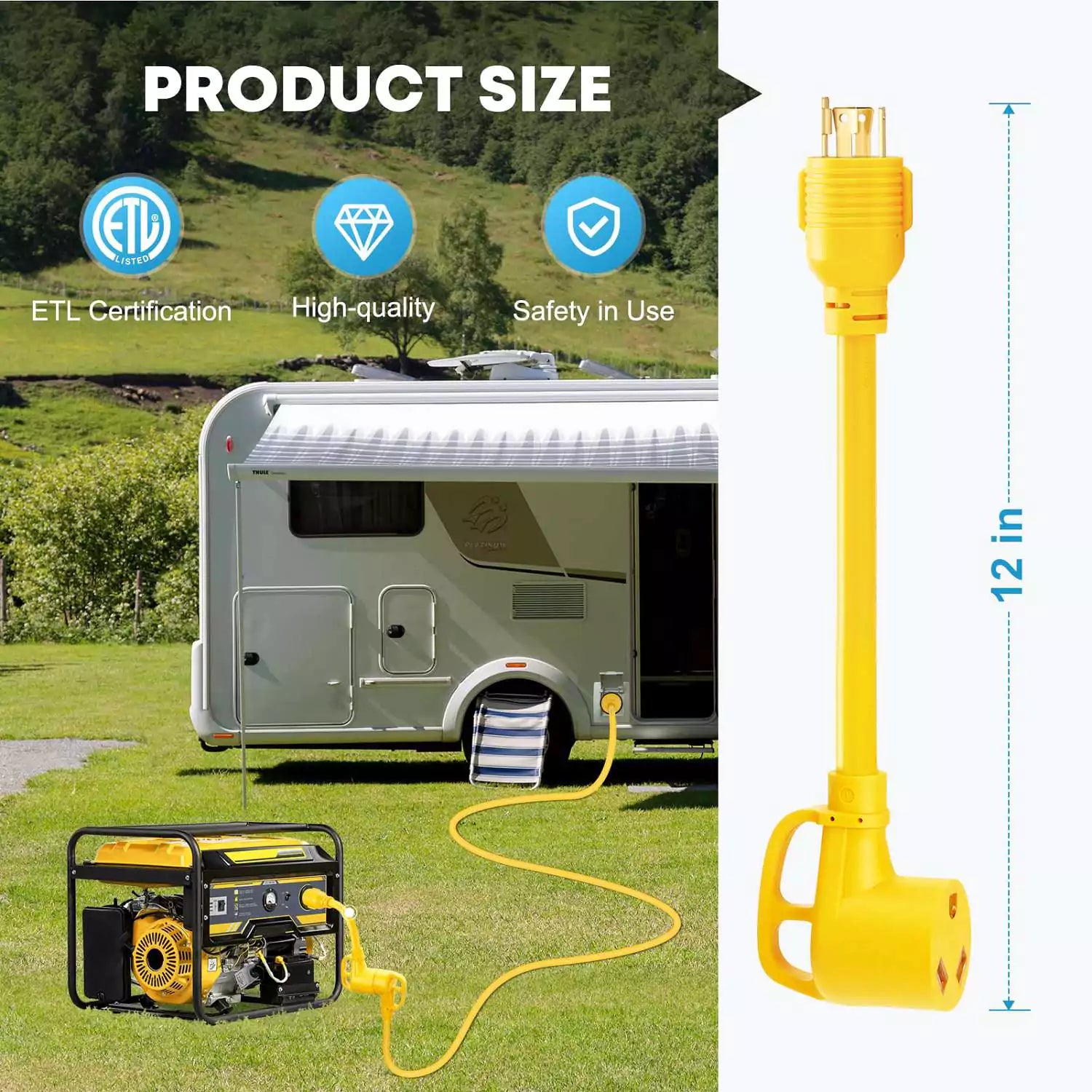 12 inch adapter generator L14 30P to TT 30R