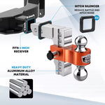 Adjustable trailer hitch 6 inch orange features