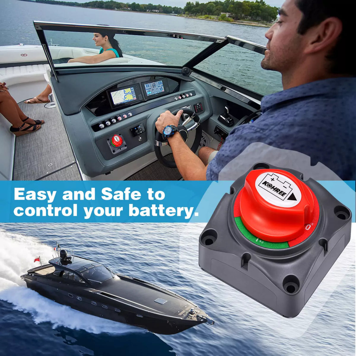 Battery cut off switch is easy and safe to control battery