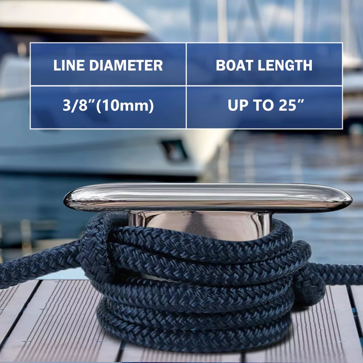 Boat anchor rope diameter