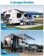 2 usage modes of camper awning complete kit