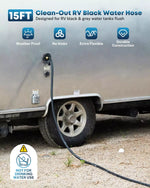 Clean out rv black water hose