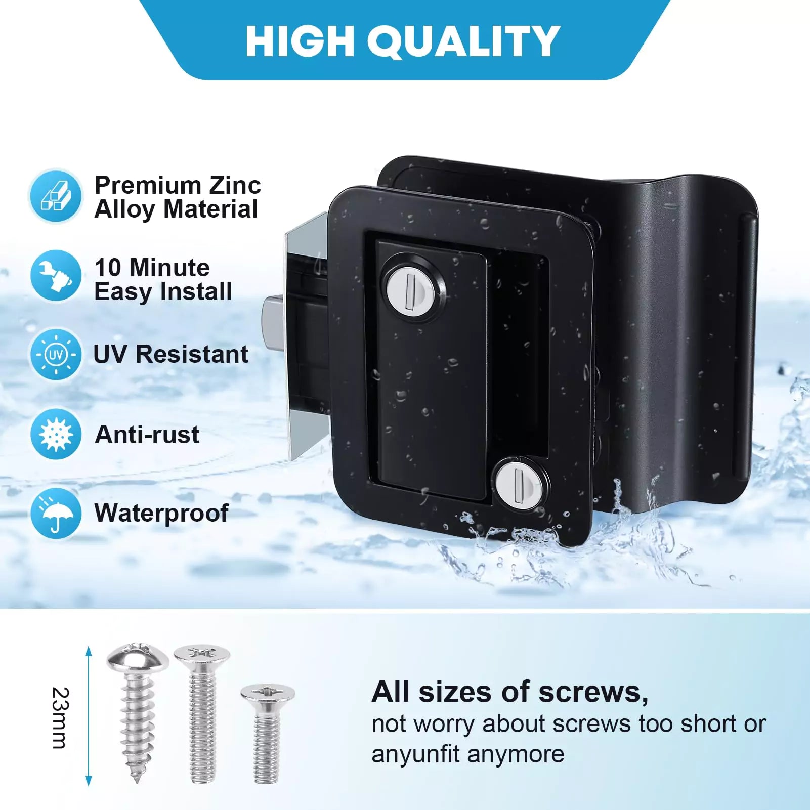 Premium zinc alloy camper door handle