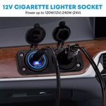 12V cigarette lighter socket, power up to 120W, 240W