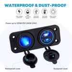 Waterproof & dust proof cigarette car lighter plug 2 in 1