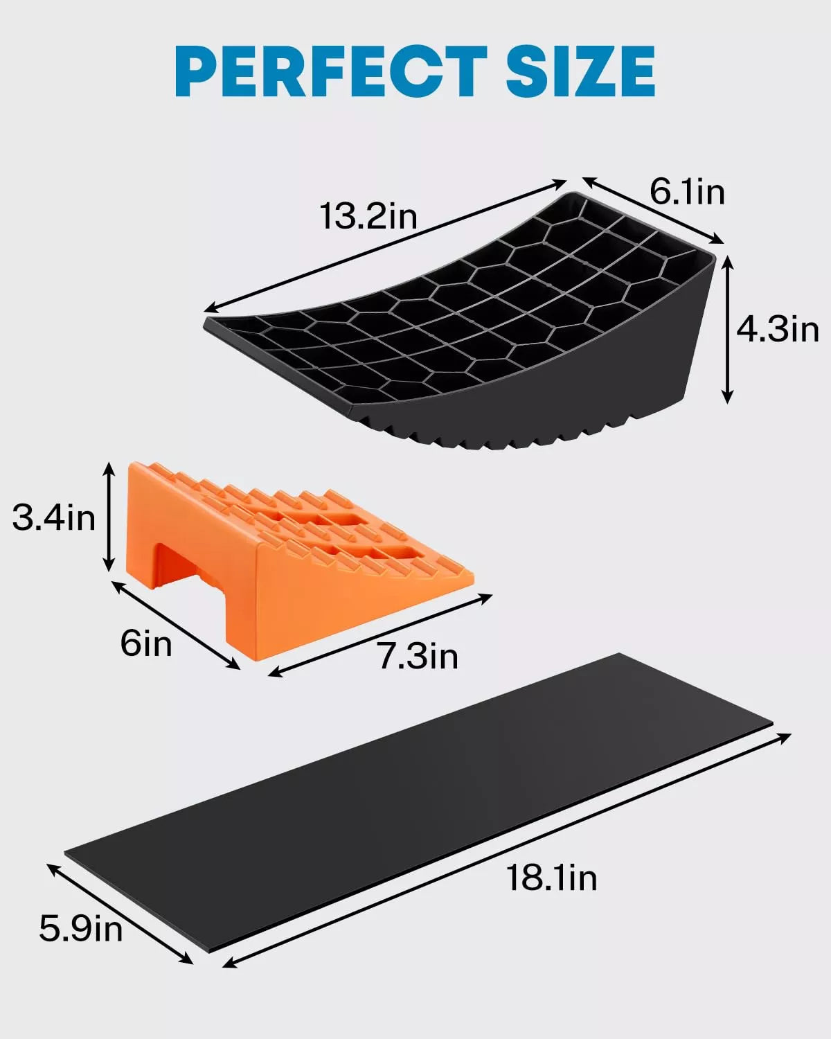 Curved Rv Ladder Kohree Curved Camper Levelers with Wheel Chocks Kit for Trailers