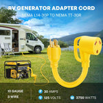 RV Generator adapter cord NEMA L14 30P to NEMA TT 30R
