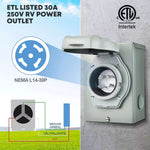 ETL listed 30A 250V RV power outlet