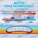 Auto temp technology heated water hose camper