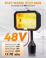 Specifications of 48v kohree golf cart heater