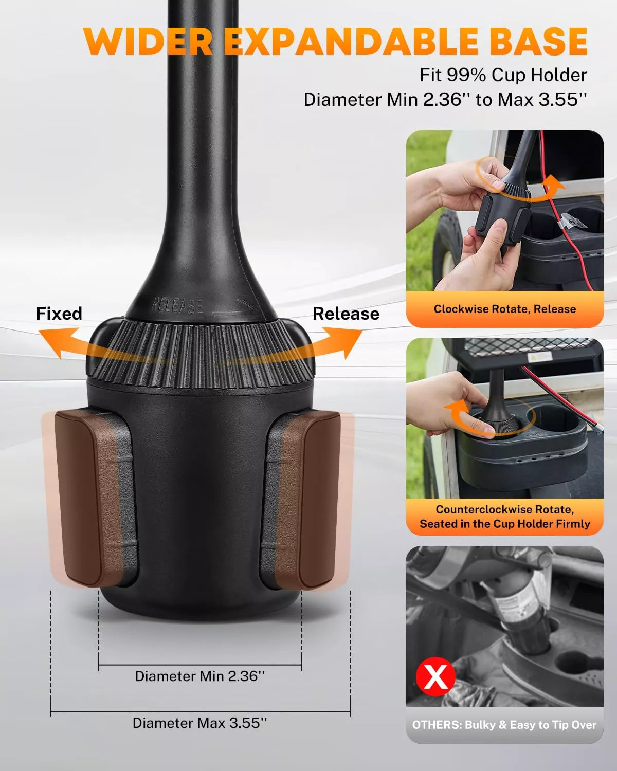 Kohree golf cart heater with wide expandable base