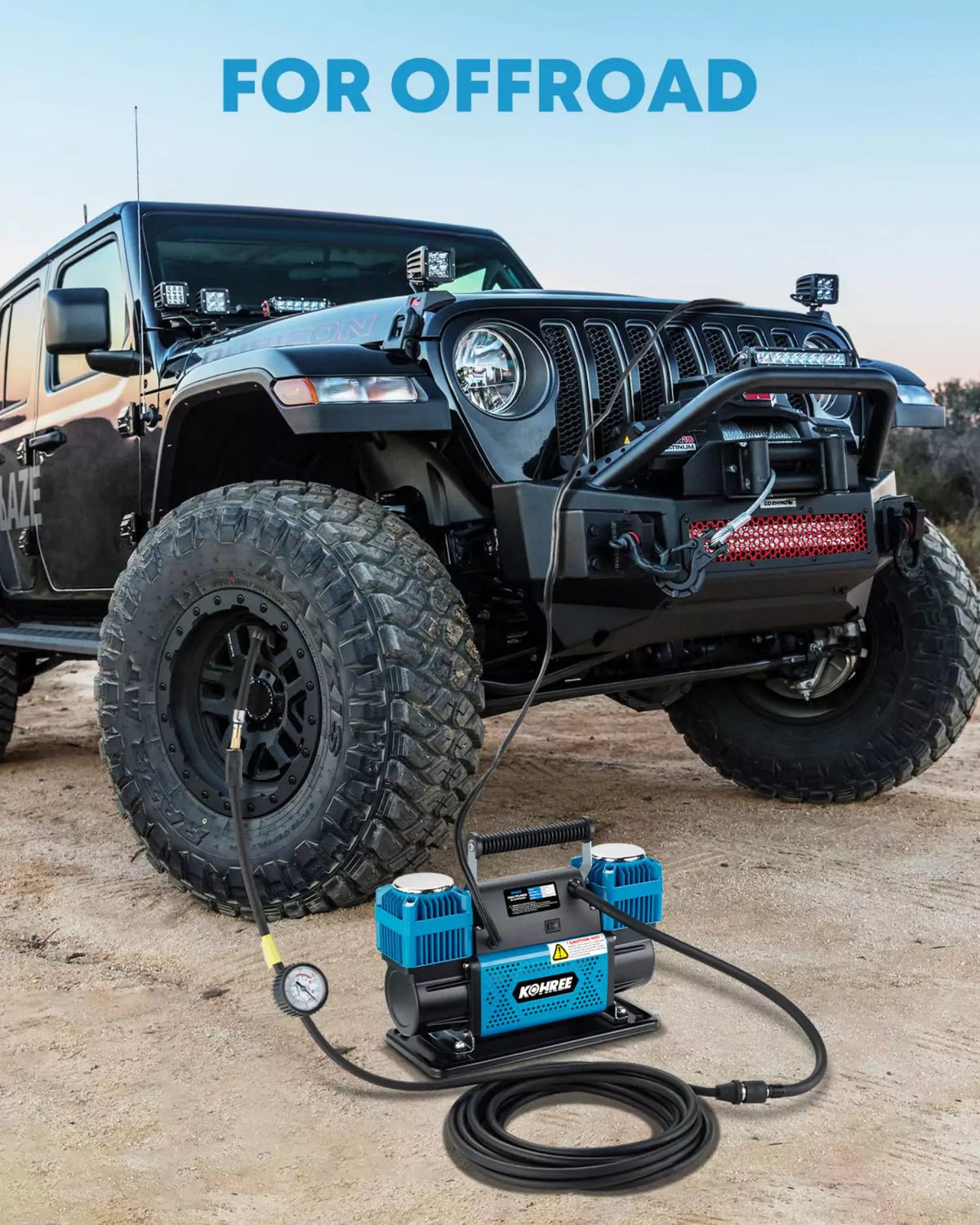 Heavy duty air compressor for offroad