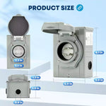 inlet power box 30 amp product size