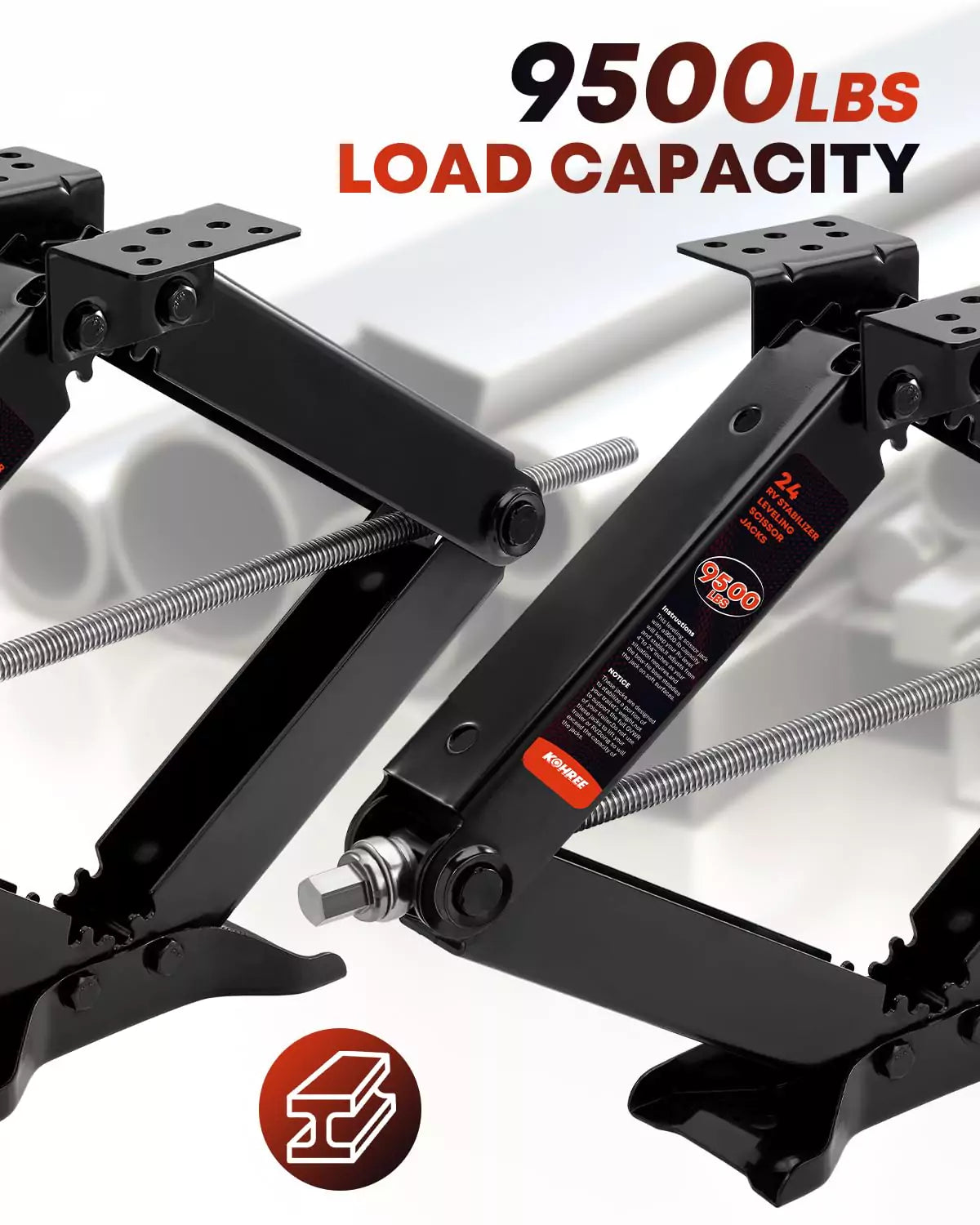 9500 lbs load capacity of kohree jack stabilizer for rv