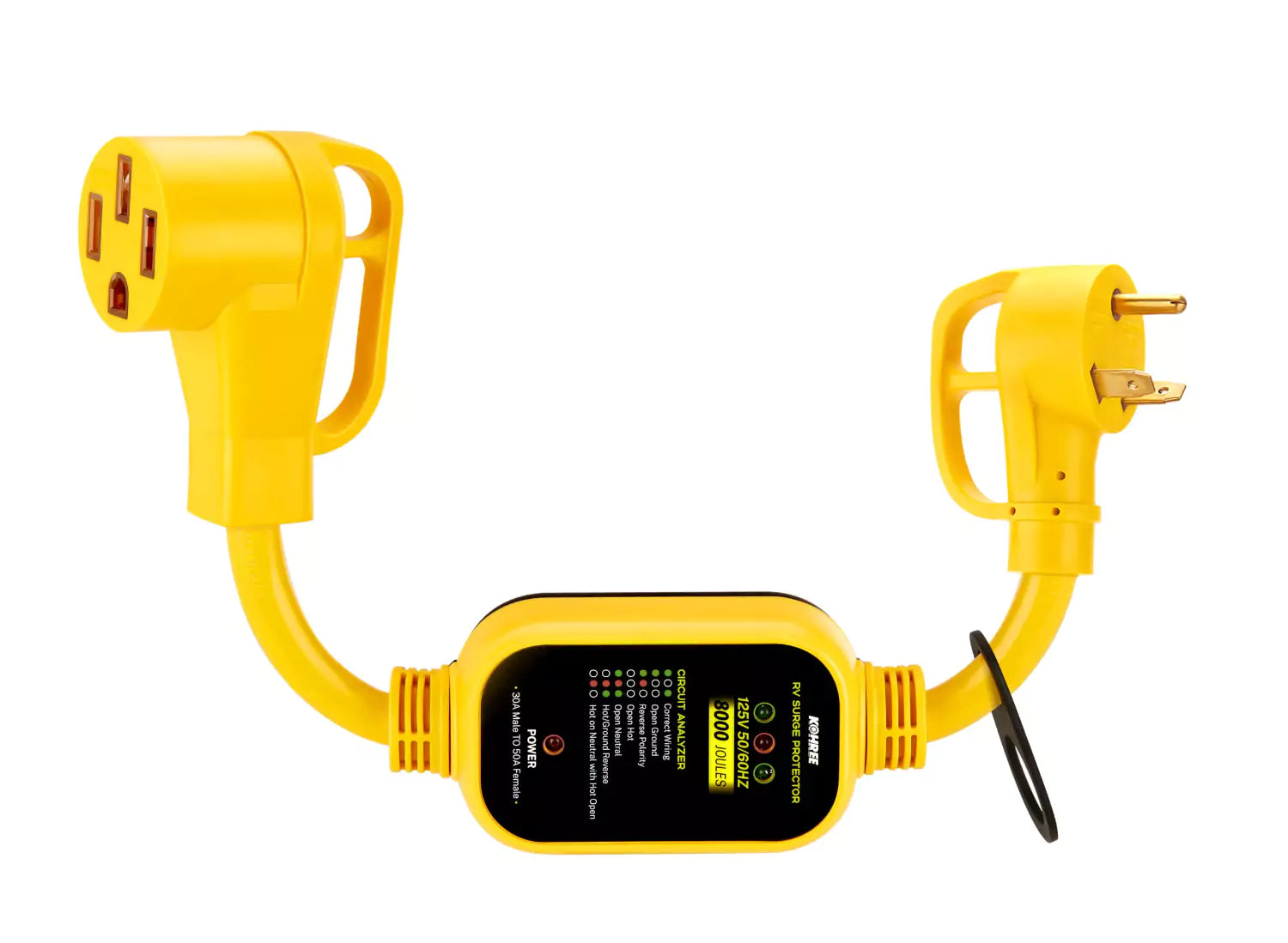 Kohree 30 amp to 50 amp adapter with surge protector