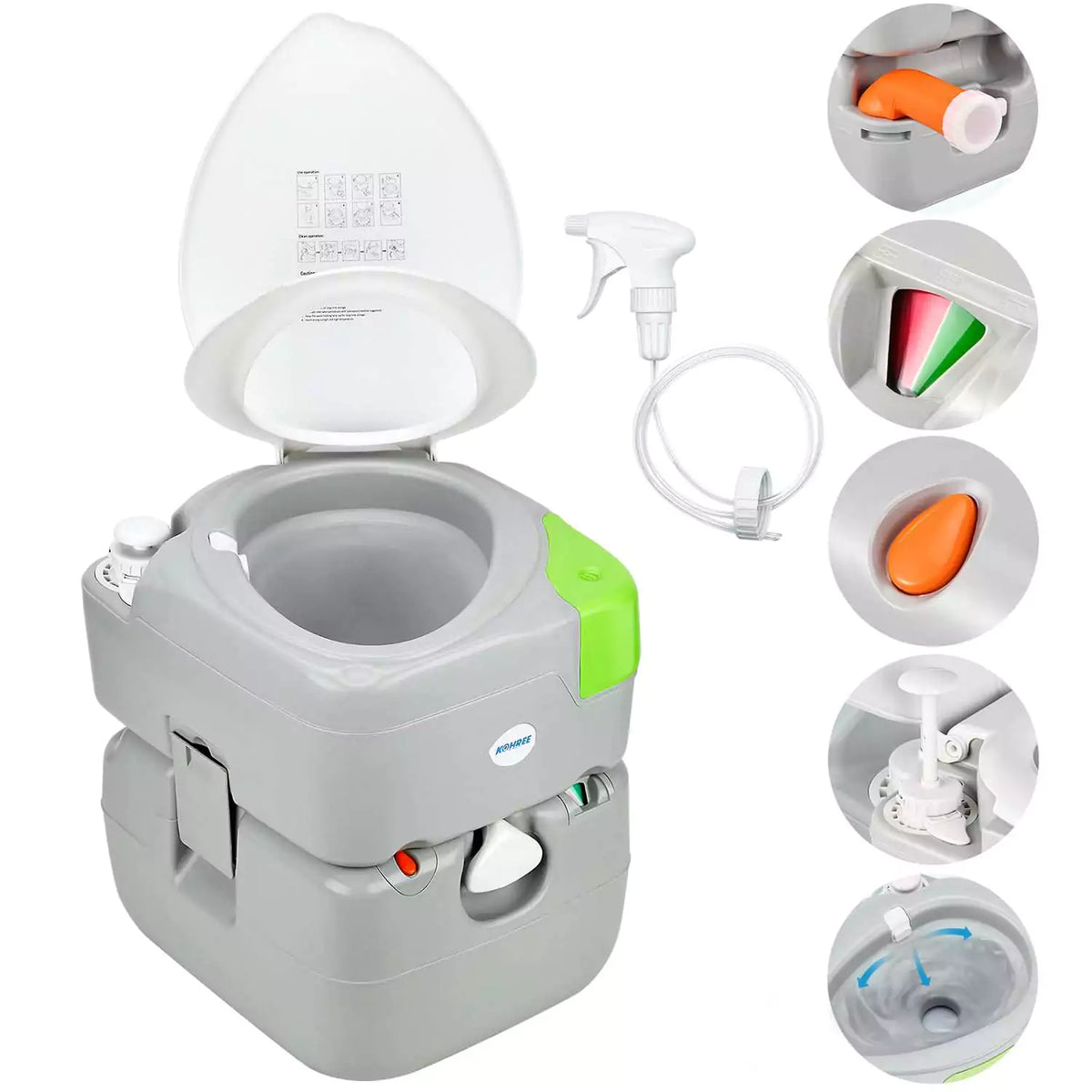 Kohree portable toilet