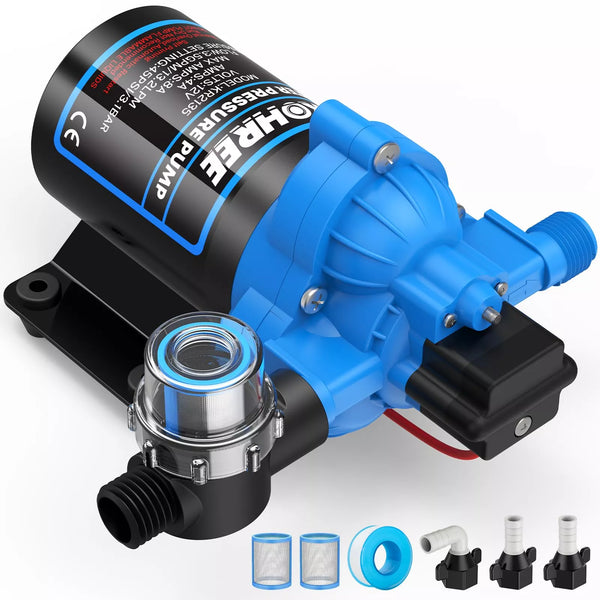 Kohree rv water pump with accessories 3.5 gpm 45 psi