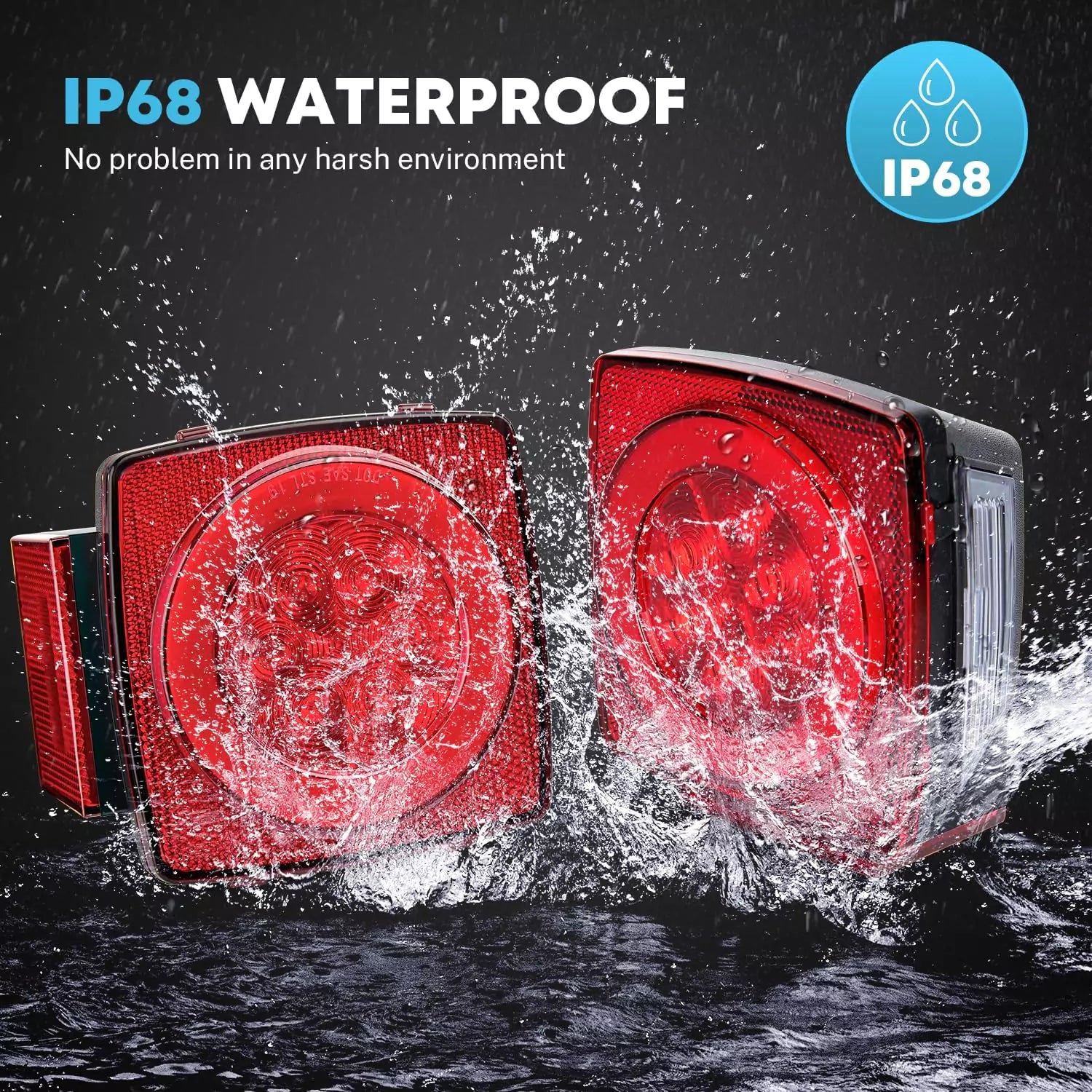 IP69 waterproof led trailer light kit