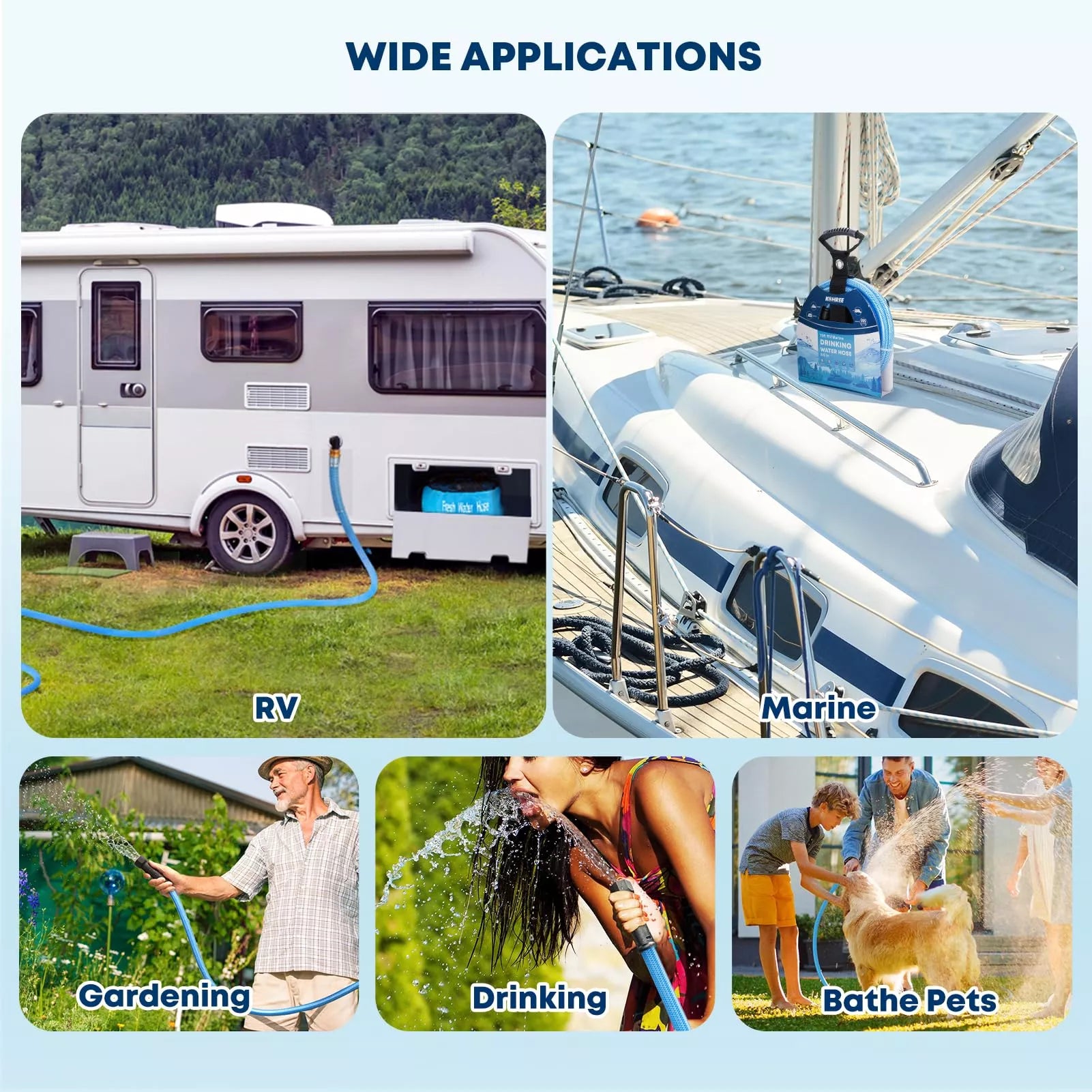 Marine fresh water hose 75 ft applications