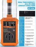 Motorhome surge protector 50 amp real time display all in one circuit analyzer