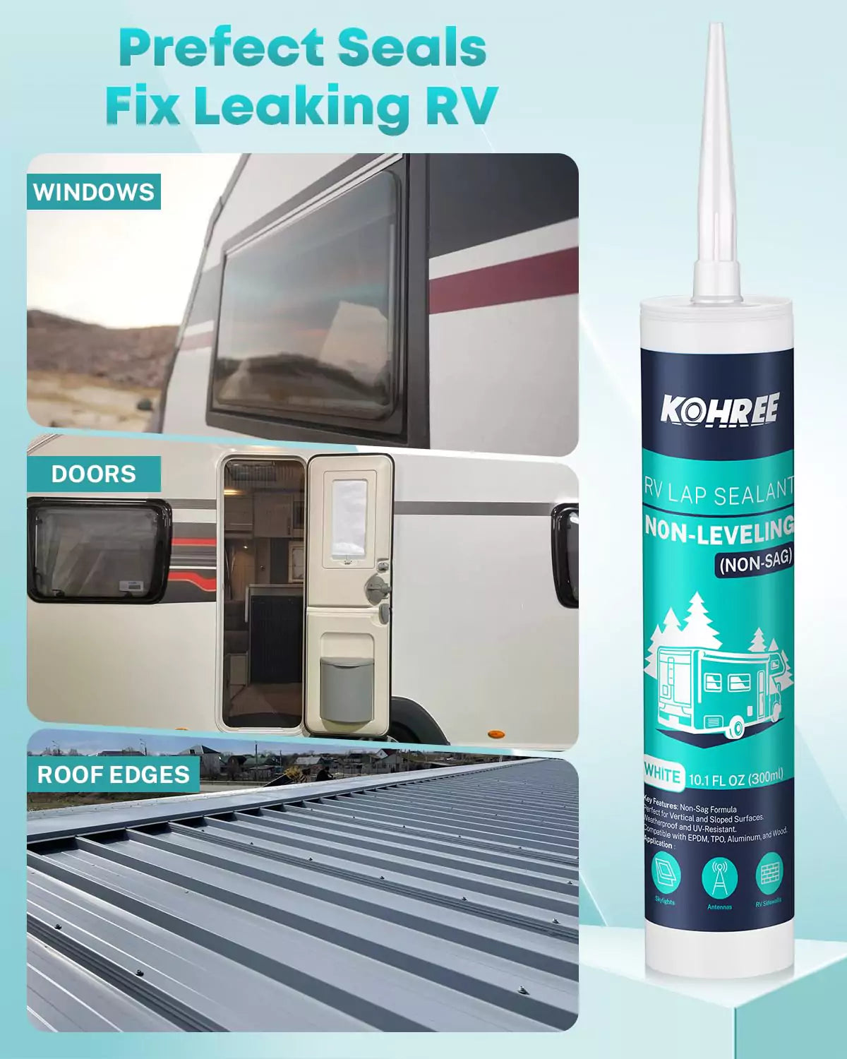 Kohree non sag lap sealant for fix leaking rv
